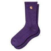 Chase Sokken Goud Katoen Logo Carhartt Wip , Purple , Heren