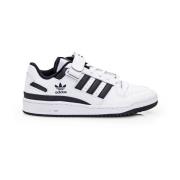 Witte Leren Sneakers met Iconische Banden Adidas Originals , Multicolo...