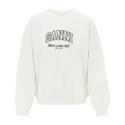 Sweatshirts Ganni , White , Dames