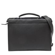 Pre-owned Leather briefcases Fendi Vintage , Gray , Heren