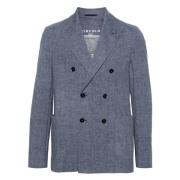 Imperial Blauw Dubbelborstig Blazer Circolo 1901 , Blue , Heren