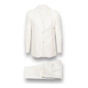 Single Breasted Suits Eleventy , White , Heren