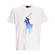 Wit Katoenen T-Shirt - Regular Fit Ralph Lauren , White , Heren