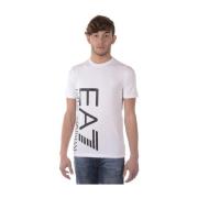 Casual Logo Print Top Emporio Armani EA7 , White , Heren