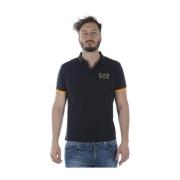 Klassieke Polo Shirt Emporio Armani EA7 , Black , Heren