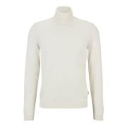 Slim-Fit Coltrui Trui van Virgin Wool Boss , White , Heren