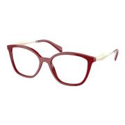 Red Eyewear Frames PR 02Zv Sunglasses Prada , Red , Unisex