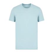 Blauw Logo Print Katoenen T-Shirt Armani Exchange , Blue , Heren