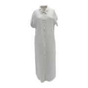 Shirt Dresses 120% Lino , White , Dames