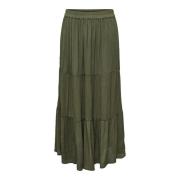 Maxi Skirts Only , Green , Dames