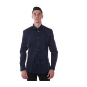 Basis V-Hals Shirt Daniele Alessandrini , Blue , Heren