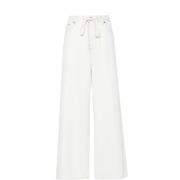 Wide Trousers MM6 Maison Margiela , White , Dames