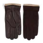 Donkerbruine Leren Handschoenen voor Heren Howard London , Brown , Her...