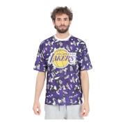 LA Lakers NBA Team Mesh T-shirt New Era , Multicolor , Heren