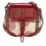 Pre-owned Leather handbags Burberry Vintage , Red , Dames