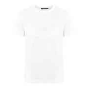 Heren Embossed Logo T-Shirt Wit Dolce & Gabbana , White , Heren