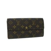 Pre-owned Coated canvas wallets Louis Vuitton Vintage , Brown , Dames