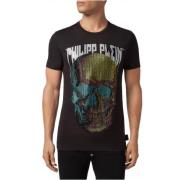 Skull Rhinestone T-shirt - Mannen Philipp Plein , Black , Heren