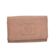 Pre-owned Leather key-holders Chanel Vintage , Pink , Dames