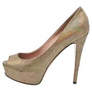 Pre-owned Suede heels Gucci Vintage , Gray , Dames