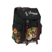 Pre-owned Nylon backpacks Gucci Vintage , Black , Dames