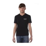 Casual Logo Print T-Shirt Emporio Armani EA7 , Black , Heren