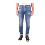 Blauwe Slim Fit Jeans voor Heren Dondup , Blue , Heren