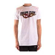 T-shirt met lovertjes logo Philipp Plein , White , Heren