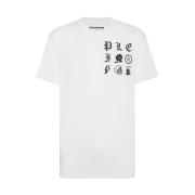 Witte T-shirts & Polos voor Heren Philipp Plein , White , Heren