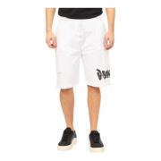 Witte Katoenen Bermuda Shorts Disclaimer , White , Heren