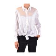 Elegante Witte Zijden Shirt Pinko , White , Dames