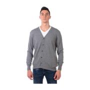 Gebreide Cardigan Sweater Daniele Alessandrini , Gray , Heren