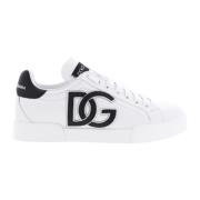 Dames Portofino Sneaker DG Logo Wit Dolce & Gabbana , White , Dames