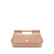 Beige Vitello Plonge Handtas Dolce & Gabbana , Beige , Dames