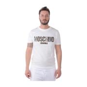 Casual Sweatshirt Tee Moschino , White , Heren