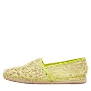 Pre-owned Lace espadrilles Valentino Vintage , Yellow , Dames