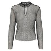 Glitter Top voor Dames Gestuz , Black , Dames