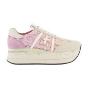 Dames Beth Sneaker Beige/Roze Premiata , Multicolor , Dames