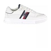 Witte Sneakers met Contrasterende Details Tommy Hilfiger , White , Her...