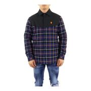 Heren Cross Check Padded Overshirt Marcelo Burlon , Multicolor , Heren