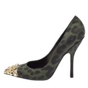 Pre-owned Canvas heels Louis Vuitton Vintage , Green , Dames
