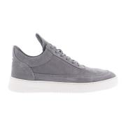 Grijze Suede Lage Top Sneakers Filling Pieces , Gray , Heren