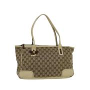 Pre-owned Canvas gucci-bags Gucci Vintage , Beige , Dames