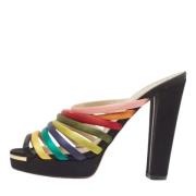 Pre-owned Satin sandals Fendi Vintage , Multicolor , Dames