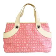 Pre-owned Canvas handbags Bvlgari Vintage , Pink , Dames