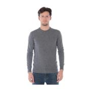 Luxe Woolly Sweater Pullover Daniele Alessandrini , Gray , Heren