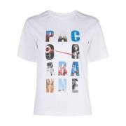T-Shirts Paco Rabanne , White , Dames