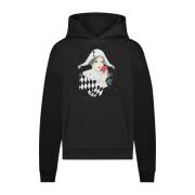 Arlequin Hoodie Zwart Flaneur Homme , Black , Heren