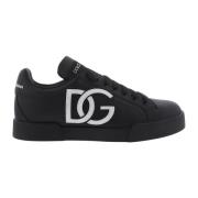 Dames Portofino Sneaker DGLogo Zwart Dolce & Gabbana , Black , Dames