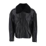 Leather Jackets Dolce & Gabbana , Black , Heren